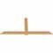 Ekena Millwork Eugene Smooth Timber Gable Bracket, Western Red Cedar, 84"W x 38"H x 1 1/2"D x 5 1/2"F, 11/12 Pitch GBW084X38X0206EUG00SWR - alternate 5
